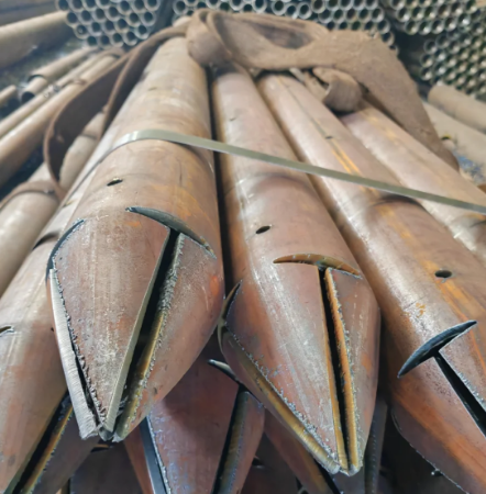 滁州出尖打孔加工无缝注浆钢花管注浆管厂家